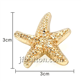 Metall Gold Star Shank Button