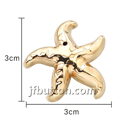 Metall Starfish-knapper med skaft