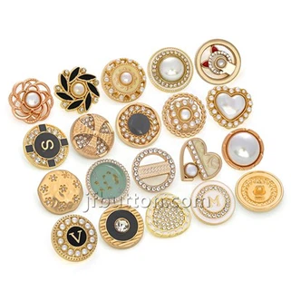 Rhinestone Accent Shank Buttons